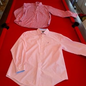 Two  Men's Nautica long-sleeved button-down shirts